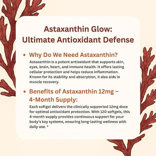 Micro Ingredients Astaxanthin 12mg, 120 Softgels, 4 Month Supply | Premium Astaxanthin Antioxidant Supplements* | Fresh Microalgae Source | Triple Strength, Easy to Swallow, Non-GMO, Soy Free thumbnail 3