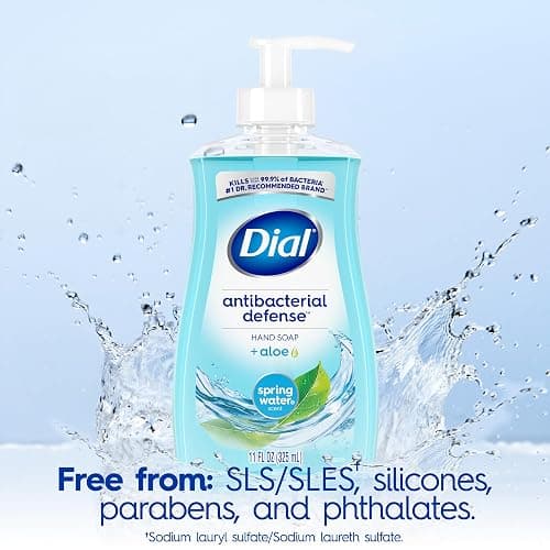 Dial Antibacterial Liquid Hand Soap, Spring Water, 11 fl oz (Pack of 4) thumbnail 4