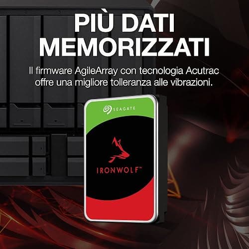 Seagate IronWolf, 4TB, Hard Disk SATA da 6GBit/s, HDD, CMR 3,5" 5.900 RPM, Cache da 64 MB per NAS con Sistema RAID, 3 anni Rescue Services (ST4000VN008) thumbnail 3