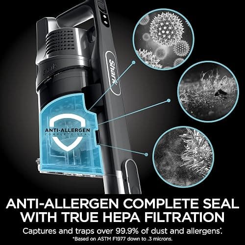 Shark Cordless Vacuum Cleaner, HEPA Filter, Lightweight, Portable, Rechargeable, Pet Hair Pickup, Removable Handheld, Crevice, Upholstery & Dusting Brush Included, 40-min runtime, Red, IZ362H thumbnail 13