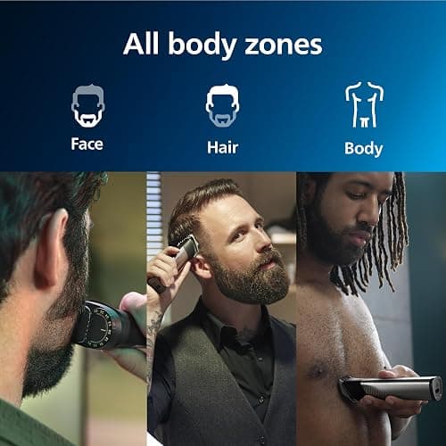 Norelco Philips All-in-One 7000 Series 23-Piece Trimmer - Electric Shaver and Clipper for Face, Beard, Head & Body, Self-Sharpening Titanium Blades, 26 Length Settings (0.5-16 mm), MG7970/49 thumbnail 2