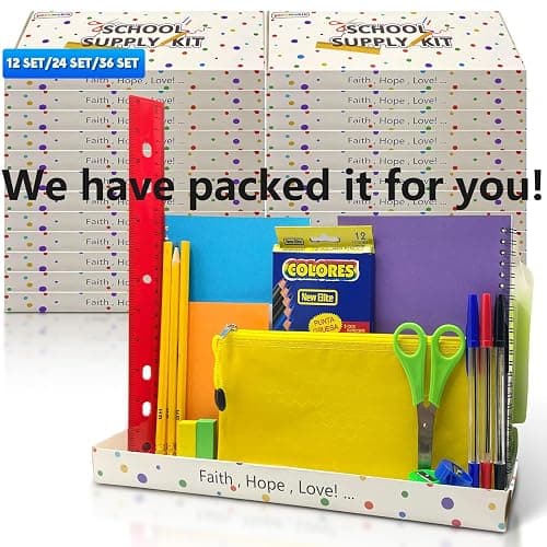 Back to School Supplies Bundle Kit for Kids Bulk Church Sunday School Supply for Classroom School Supply Box Grades K-5 Christian Charity Donation Supplies for Christmas Child Shoebox Gift (12) - 12 thumbnail 3
