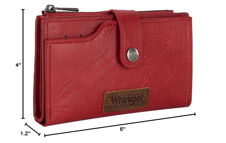 Wrangler Wallet for Women Bifold Card Holder with Zipper and ID Window thumbnail 7