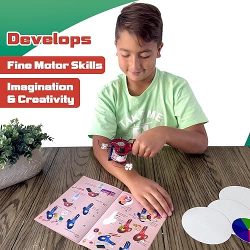 Butterfly EduFields 100+STEM Robotics Gift Kits for Ages 6-10-13 Boys Girls | Engineering & robotics kit with motor machines for kids ages 7 8-10 8-12; STEM building toy | Science Inventor Birthday gift. thumbnail 4