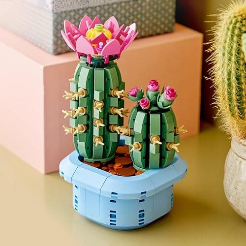 Lego 11509 Botanical Blooming Cactus Toy, Birthday Present, Blocks, Girls, Boys, Kids, 9 Years, 10 Years, 11 Years, Elementary School Students, Decorative Plants, Faux Green, Interior, Stylish thumbnail 4