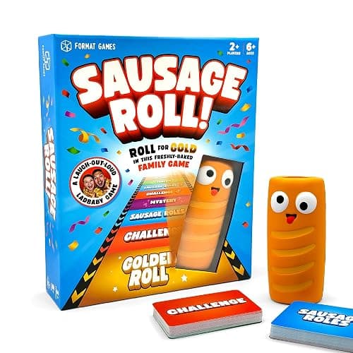Sausage Roll Board Game | The Ultimate Challenge Game For Kids Teens and Adults | Individual or Team Competition & Silly Challenges | Easy Setup & Quick Play - Image 1