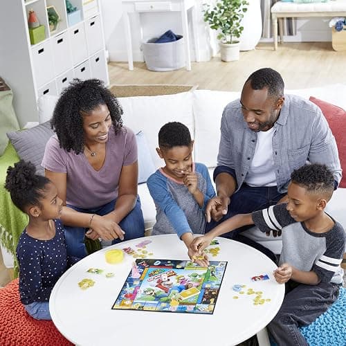 Monopoly Junior Super Mario Edition Board Game, Fun Kids' Ages 5 and Up, Explore The Mushroom Kingdom as Mario, Peach, Yoshi, or Luigi (Amazon Exclusive) thumbnail 10