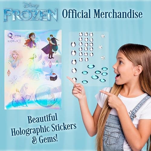 Disney Stitch Notebook Stationery Set Kids Diary DIY Journal Kit and Craft Supplies (Purple Frozen) thumbnail 6