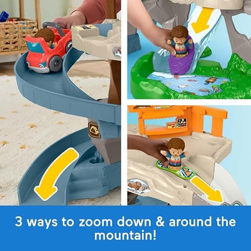 Fisher-Price Little People Ultimate Mountain Playset | 18-inch Tall, Fun Vehicle Play, 6 Pieces, Toddlers & Preschool Kids Ages 1+ Years thumbnail 3