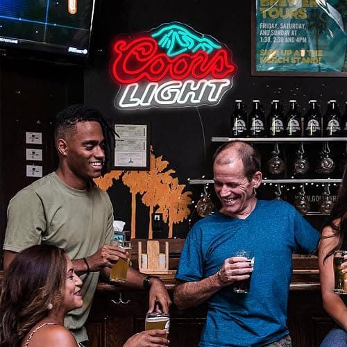 JFLLamp Crs LIGHT Neon Signs for Wall Decor Neon Lights for Bedroom Led Signs Suitable for Man Cave Bar Pub Restaurant Christmas Birthday Party Gift Led Art Wall Decorative Crs Light Bar Sign, 5V Usb Power, 17*11 Inch(Azure+red+white） thumbnail 6