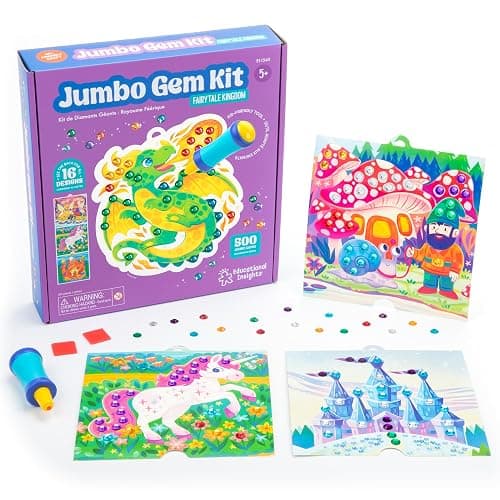 Educational Insights Jumbo Gem Kit - DIY Arts and Crafts Sets for Kids, Easy & Fun Diamond Painting Activity for Small Hands, Crafting & Art Supplies, Jewel Stickers, Creative Gifts, Ages 5+ - Image 1