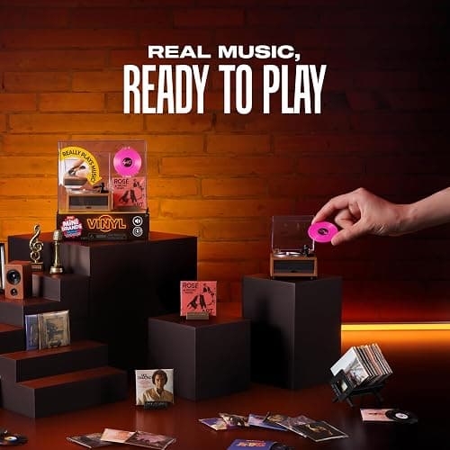 Mini Brands Really Works Vinyl Playset Series 1 by ZURU | Real working mini record player that spins & plays; exclusive mini vinyl included; collectible music playset; collector gift thumbnail 3