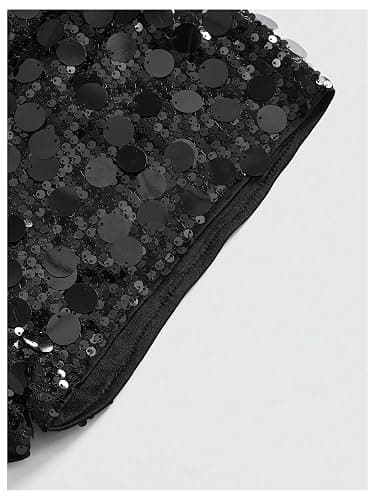 SOLY HUX Women's Sparkly Sequin Low Rise Micro Booty Shorts Rave Clubwear | Y2k, Mini Shorts, Party Wear thumbnail 4