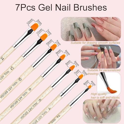 MYR 34Pcs Nail Art Brushes, Nail Art Brush Set, Nail Art Tools, including Nail Design Brushes, Nail Dotting Tool, Nail Drawing Pens, Nail Brush Brackets, Nail Nano Polishing Rubs thumbnail 3