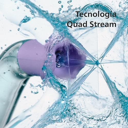 Philips Sonicare Irrigador oral Power Flosser 3000 sin cable con tecnología Quad Stream y Pulse Wave, HX3826/31, Negro, 3000, Blanco thumbnail 3