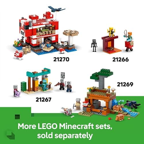 LEGO Minecraft The Baby Pig House Toy - Building Set incl. a Hero Figure, Mobs, a Farm & Forest Biome - Gaming Gift for 7+ Year Old Girls & Boys - 21268 thumbnail 9