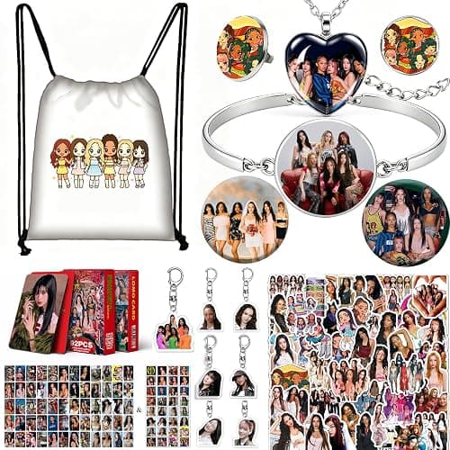 Katsseye Merch Gifts Katsseye Photocards Sticker Keychain Photocards | Lomo Cards Photocards Set Bracelet Necklace Backpack Drawstring Bag Gifts Set for Fans - Image 1