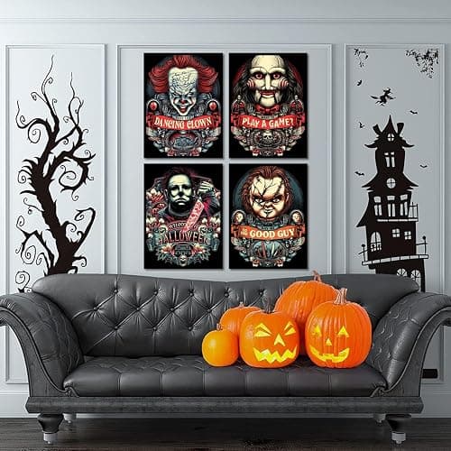 6 Pack Halloween Diamond Painting for Adults - 5D Horror Diamond Art Kits for Adults,Full Drill Diamond Dots DIY Diamonds Pictures Gem Crafts for Home Wall Decor Gifts(11.8x15.7inch) thumbnail 3