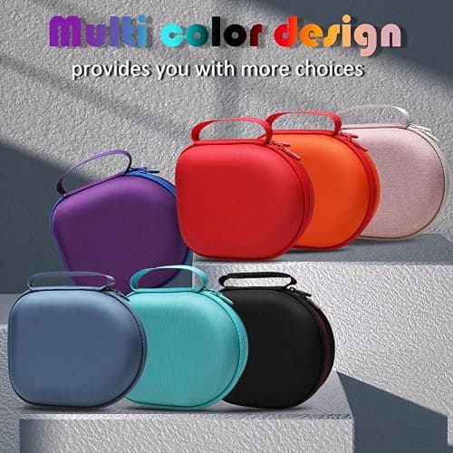Headphone Headset Case Compatible with JBL, Beats, Sony, Soundcore Anker, Raycon, TOZO, SteelSeries, Logitech, Jabra, Bose, Audio-Technica, Sennheiser Headphones, Black+Pink thumbnail 3
