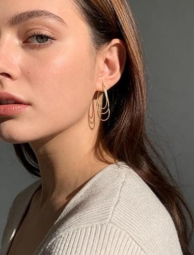 YESLADY Tassel Earrings for Women Gold Plated Silver Chain Earrings Dainty Minimalist Dangle Drop Studs thumbnail 2