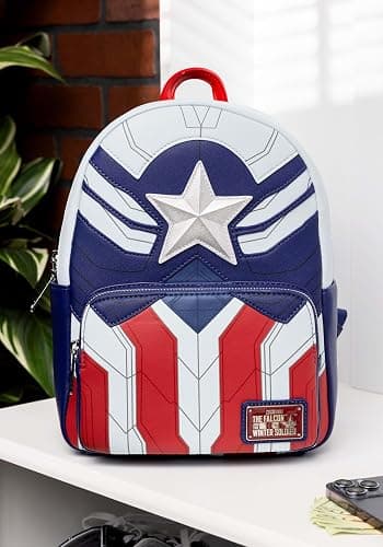 Loungefly Marvel Falcon Captain America Cosplay Mini Backpack Captain America One Size thumbnail 7