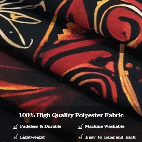 Accnicc Boho Mandala Tapestry Wall Hanging Hippie Bohemian Floral Flower Medallion Tapestry Aesthetic Small Vintage Black Red Indian Tapestries for Bedroom Living Room Dorm Decor 48 x 36 Inch thumbnail 7