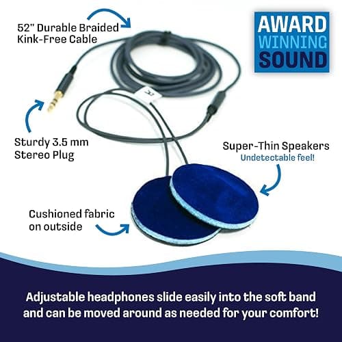 CozyPhones Over The Ear Headband Headphones - Kids Headphones Volume Limited with Thin Speakers & Super Soft Fleece Headband - Ivory Panda thumbnail 4