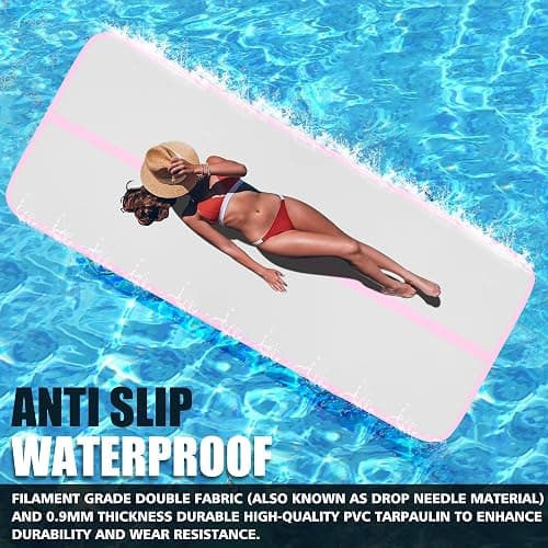 BPB Inflatable Gymnastics Mat. 10ft Air Tumble Track for Home Use/Training/Gymnastics/Cheerleading/Yoga/Pilates/Martial Arts/Gym/Beach/Cheerleading/Water Fun thumbnail 9