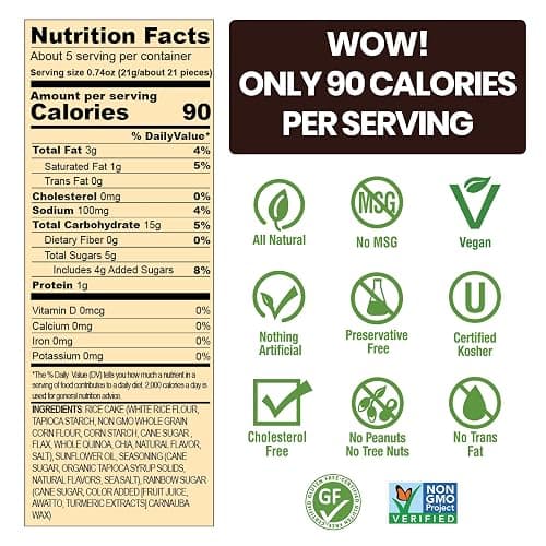 Drizzilicious Birthday Cake Mini Rice Cakes - 4oz (113g) Single Pack | Sinless Chocolatey Snack Bites - Rice Crisps Reinvented | Gluten-Free, Kosher Certified, Dairy-Free thumbnail 3