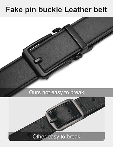 JUKMO 1.5" (38mm) Leather Ratchet Belt for Men in Gift Box thumbnail 7