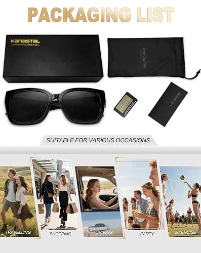 KANASTAL Oversized Over Glasses Sunglasses for Women Men Square Fit Over Polarized Sun Glasses UV400 thumbnail 6