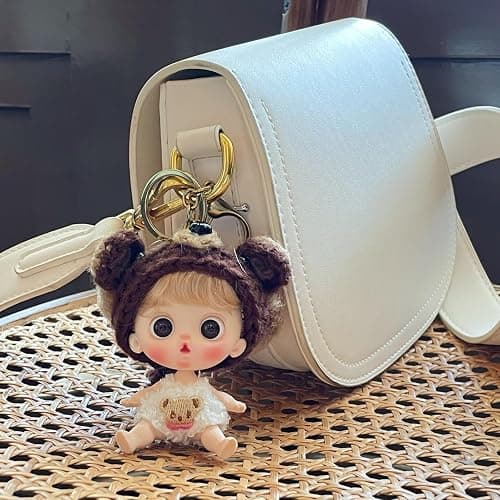 Perklzau 2pcs Cute Small Mini Keychain Dolls Blind Box Bag Charms,Suprise Birthday Gift for Girls,Mystery Box-Fukumaru Family Series thumbnail 7