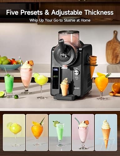 HiCOZY F3 Slushie Machine & Soft Serve Ice Cream Machine, No Ice Needed, Self-Cleaning, 5 Presets for Soft Serve, Frozen Drink, Milk Shake, Margaritas, Frappés and More thumbnail 6