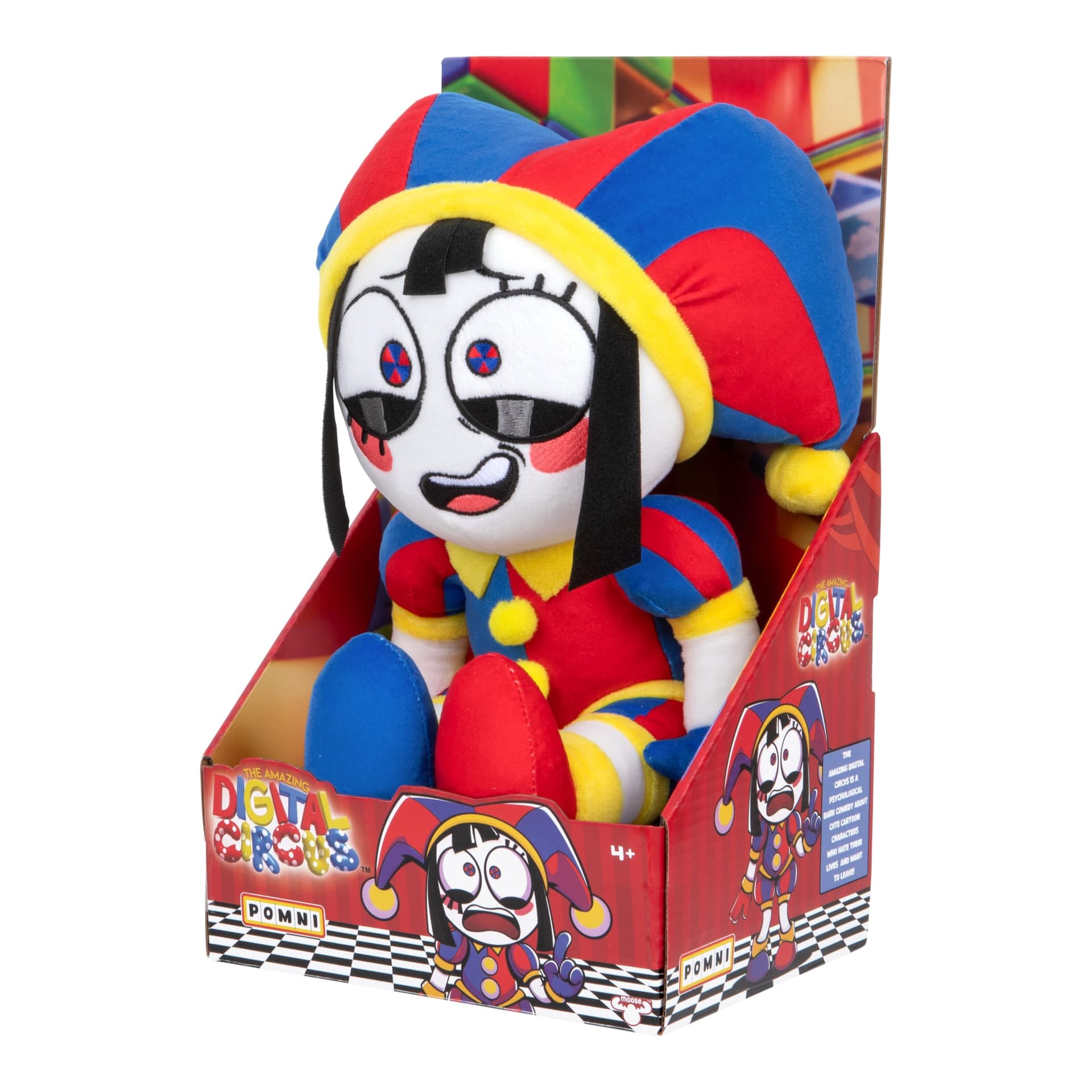 Amazing Digital Circus Large Plush Pomni Figure, 30 CM Figure Made with Premium Materials & Embroidery, Also Available is The Large Size Plush Caine, Collect Them Both thumbnail 3