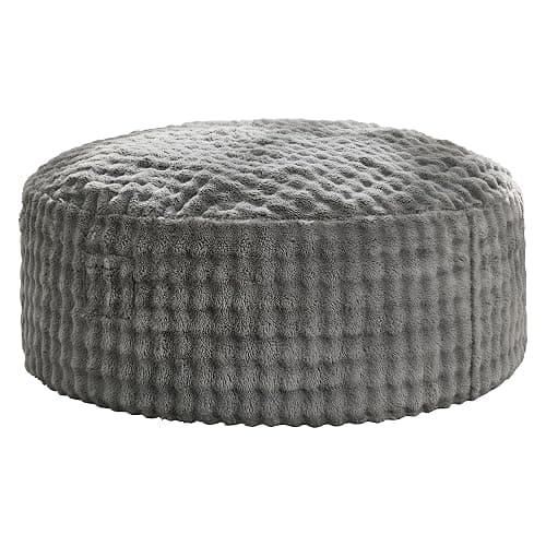 Hobestluk Bean Bag Chairs 5ft Beanbag Chair with Filler Adult Bean Bags with Fluffy & Machine Washable Cover, Giant Bean Bag Chairs for Adults (Grey, 5FT-50" x 50" x 24") thumbnail 9