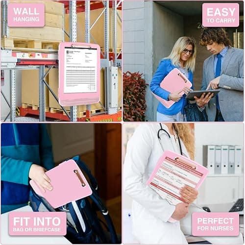Sooez Clipboards with Storage, High Capacity Clip Boards 8.5x11 with Storage, Heavy Duty Nursing Clipboard Folder, Plastic Clipboard with Pen Holder for Women Teachers Work, School & Office Supplies thumbnail 7