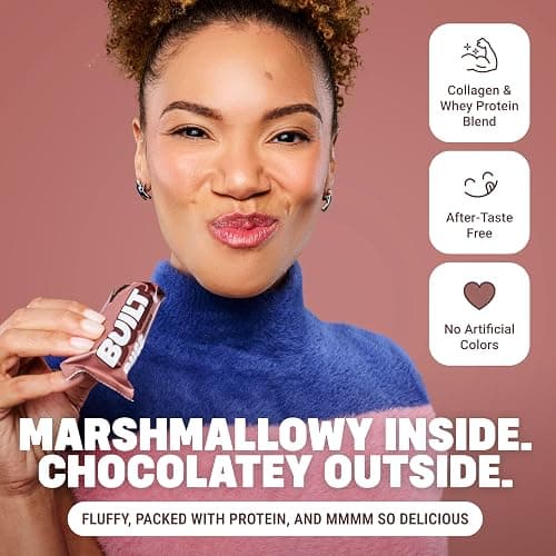 BUILT Bar Puff Protein Bars - Brownie Batter - 17g Protein Snack Bars with Collagen - Calorie Conscious & Gluten Free - 12 Count thumbnail 5