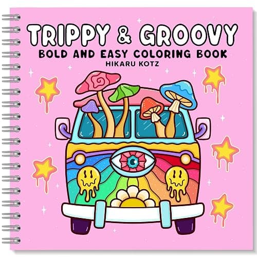 Trippy & Groovy: Psychedelic Coloring Book - Image 1