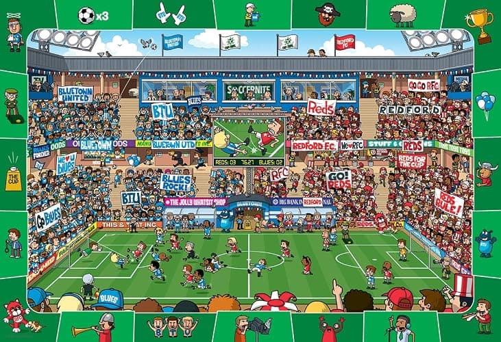 EuroGraphics Soccer Spot & Find 100 Piece Puzzle thumbnail 2
