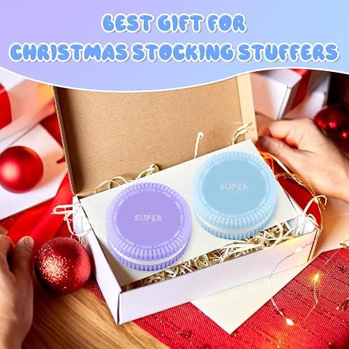 Gytera Sticky Cookie Squishies Fidget Toys Adults, Squeeze Toys for Autism, Stress Balls for Adults Fidgets Birthday Gifts(2 Pack Green Purple) thumbnail 6