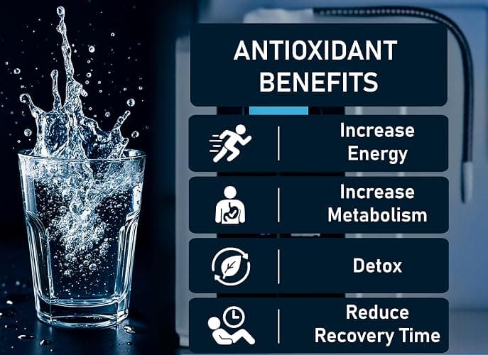 Aqua Ionizer Deluxe 7.0 | Water Ionizer | Alkaline Water Filtration System | Produces pH 4.5-11.0 | Up to -800mV ORP | 4000 Liters Per Filter | 7 Water Settings thumbnail 5