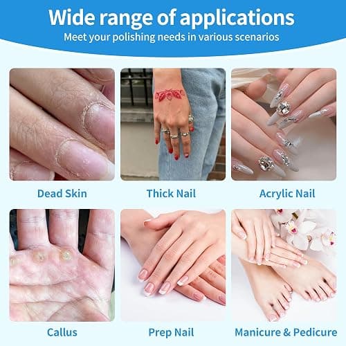 100 Stück Schleifkappen Nagelfräser, Schleifhülsen Nagelfräser, 80/120/180/240 Grid, Nagelfräser Aufsätze, Nagelfräser Bits, Fräser Nägel Aufsätze für Maniküre Pediküre Nagelpflege thumbnail 7