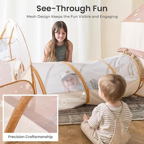 Tiny Land Kids Play Tent with Tunnel, Pop Up Play Tent with Ball Pits for Toddlers, Baby Tent with Carry Bag, Toddler Tents Indoor thumbnail 3