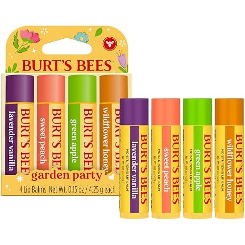 Burt's Bees Christmas Gifts - Garden Party Lip Balm Set for Stocking Stuffers, With Responsibly Sourced Beeswax, Natural Origin Lip Treatment, 4 Tubes, 0.15 oz. thumbnail 10