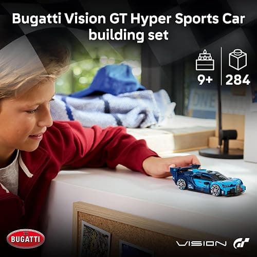 LEGO Speed Champions Bugatti Vision Gran Turismo Hyper Sports Car Building Toy for Kids & Gamers - Building Set W/Bugatti Driver Minifigure for Boys & Girls, Ages 9+ - Gift Idea for Birthdays - 77253 thumbnail 2