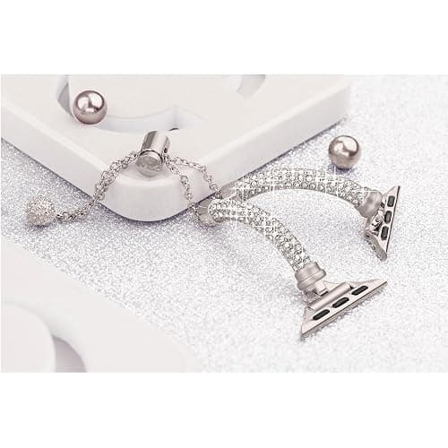 Secbolt Bling Band and Case Compatible with Apple Watch Band 38mm 40mm 41mm 42mm 44mm 45mm, Women Dressy Metal Bracelet with Rhinestone Bumper for iWatch Series 9/8/7/SE/6/5/4/3/2/1 thumbnail 4