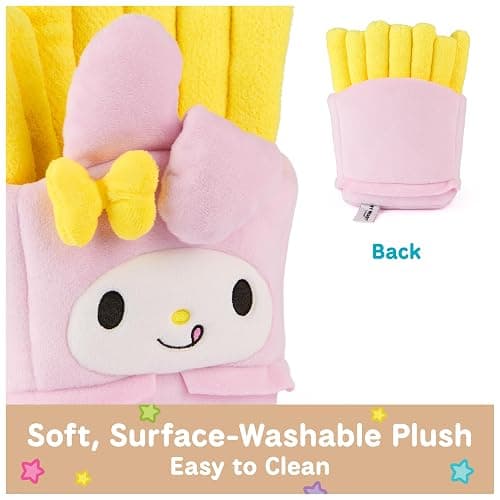 GUND Sanrio Official Hello Kitty and Friends My Melody French Fries Plush, Collectible Plush Toy, Stuffed Animal for Ages 1 and Up, Pink/Yellow, 8” thumbnail 7