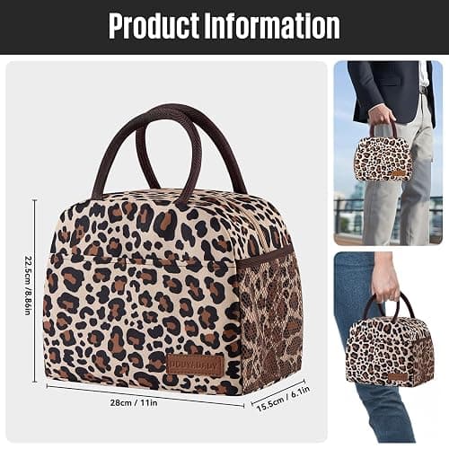 douyadady Lunch Bag Women/Men Lunch Box Women/Men (leopard) thumbnail 2