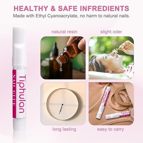 Tiphulan Nail Glue for Nail Tips - 20PCS Strong Long Lasting Nail Glue for Press on Nails, Super Good Holding Fake Nails Glue Bulk Pack, Professional Adhesive Bond Nail Glue for Acrylic Nails, 2g/pcs thumbnail 7