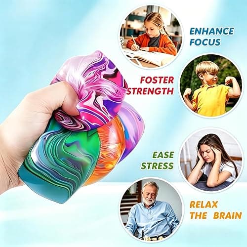 4Pack Fidget Toys Mini Squishy Stress Cube, Stress Balls for Kids, Adults Squishies Anxiety Stress Relief, Squishy Cube Sugar Balls, Sensory Toys for Kids with Autism, Fidgets for Classroom Prize thumbnail 2